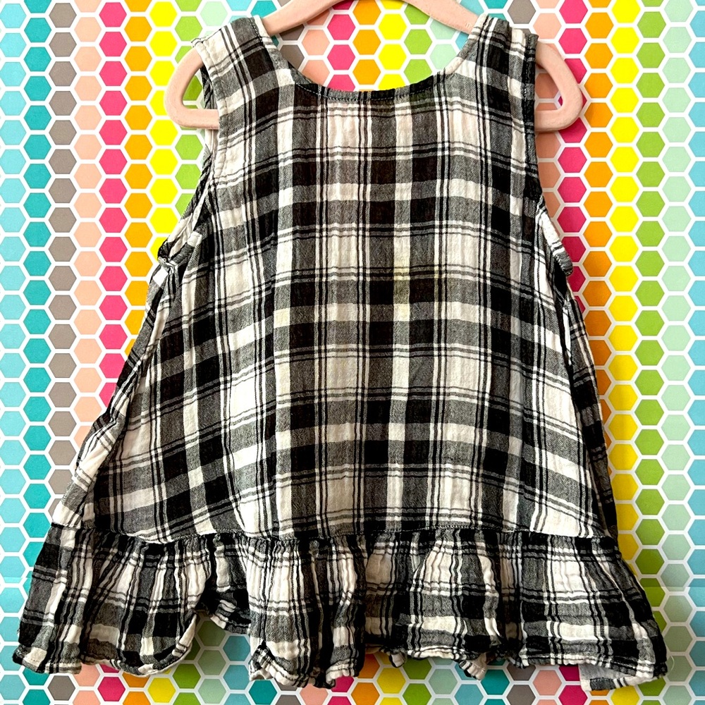 Plaid ruffle girl's shirt size 8
